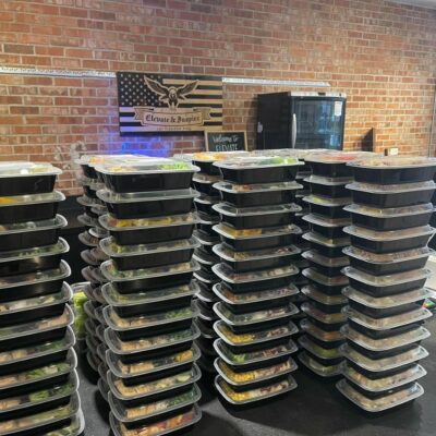 stacks of prepared meals on table, nutrition and diet rockford, Meal prep ideas