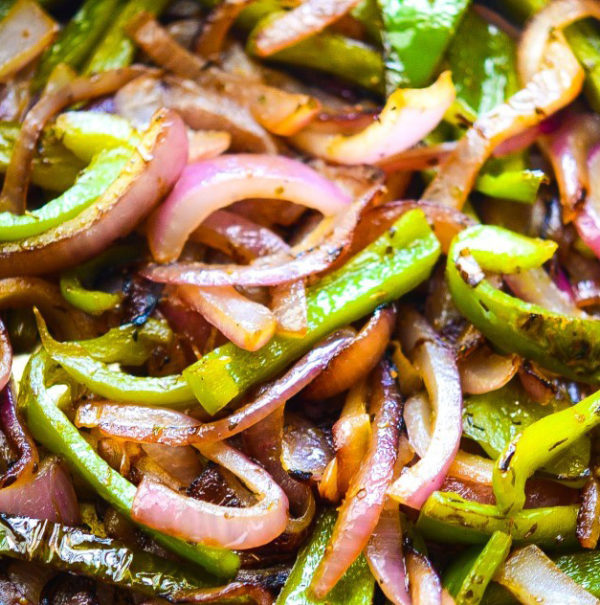 onion and peppers