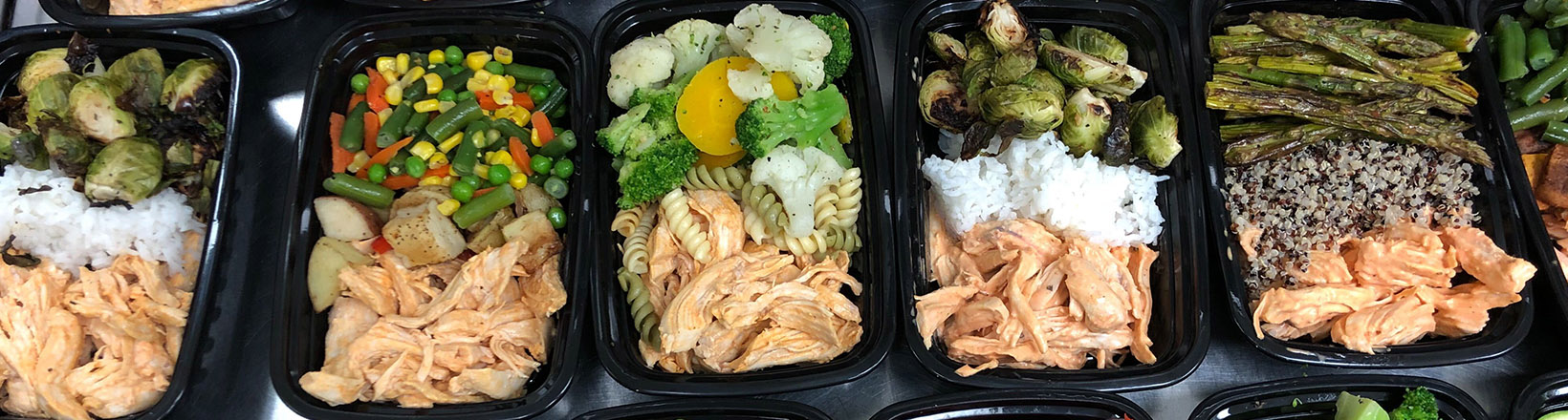 healthy meal prep food trays