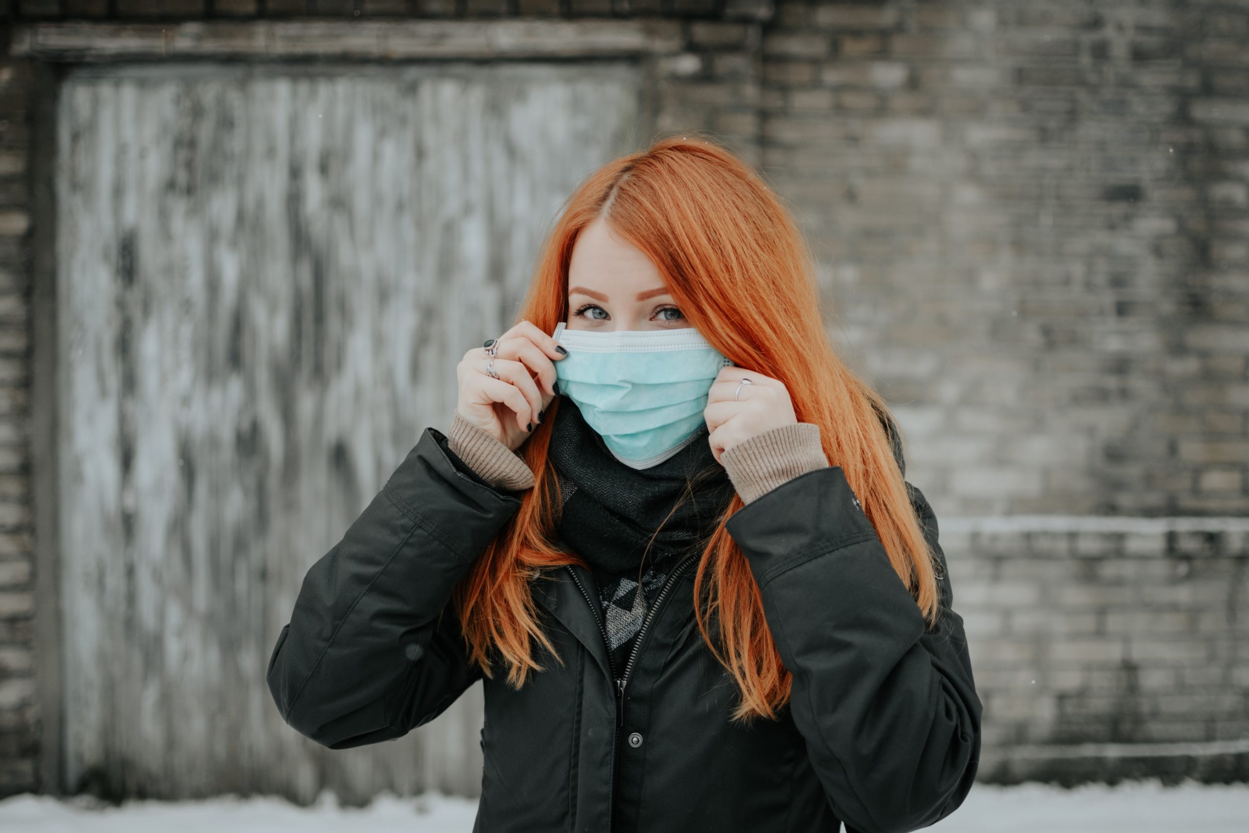 Woman with face mask - COVID-19 and Diabetes