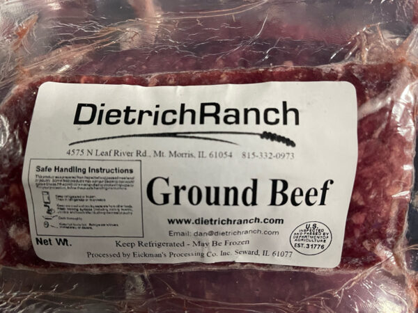 Dietrich Ranch (Local) Grass Fed Ground Beef, nutrition and diet rockford, Meal prep ideas
