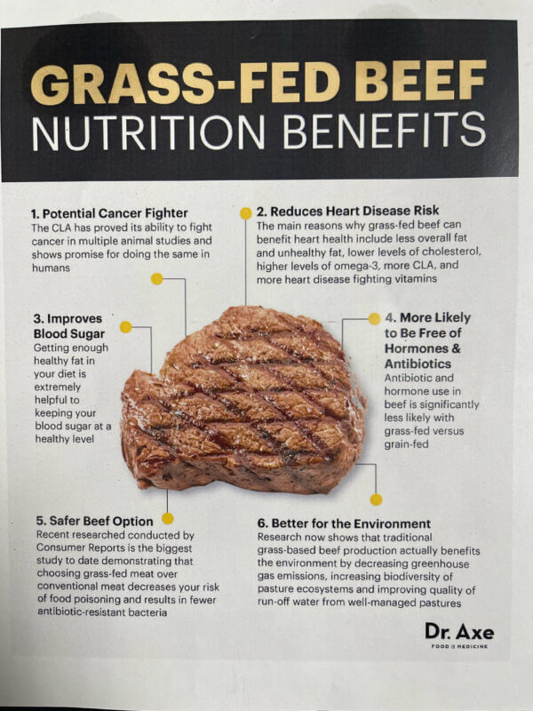 Dietrich Ranch (Local) Grass Fed Ground Beef, nutrition and diet rockford, Meal prep ideas