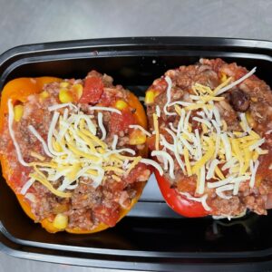 stuffed peppers in container, nutrition and diet rockford, Meal prep ideas
