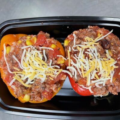 stuffed peppers in container, nutrition and diet rockford, Meal prep ideas