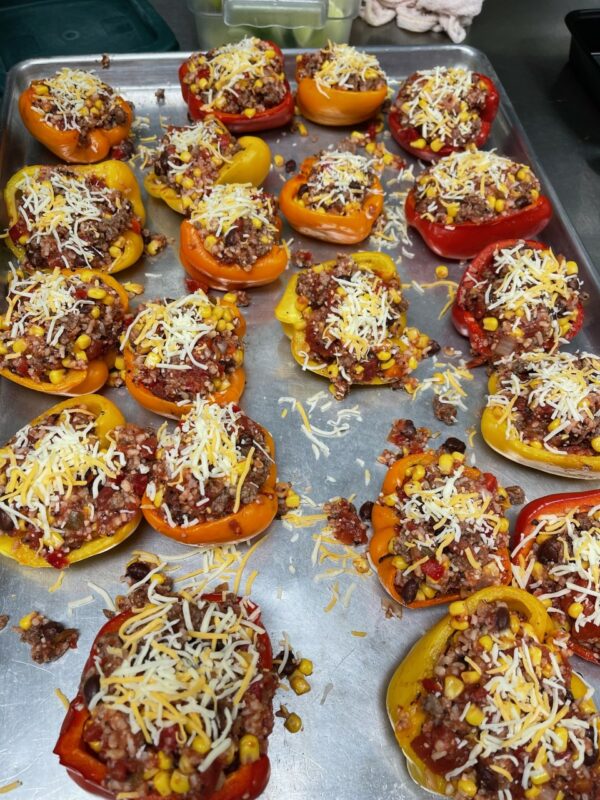 stuffed peppers on trey, nutrition and diet rockford, Meal prep ideas